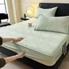 Conjunto de Lençol com Manta Refrescante de Seda Gelada Jacquard, Conjunto de Três Peças para Verão com Ar Condicionado, Manta Macia Refrescante para Cama, Lavável à Máquina