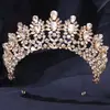 Concurso de Beleza Barroco Transfronteiriço Europeu e Americano Coroa de Noiva Adorno de Cabeça Liga de Zinco Strass Faixa de Cabelo de Casamento Acessório de Cabelo Coroa Venda por Atacado