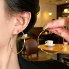 Clips para Orejas de Zirconio Coreano, Aretes de Perlas Femeninos, Clips para Orejas de Bobina de Mosquito Sin Perforar, Aretes de Lujo Ligero y de Alta Gama al Mayoreo