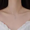 Colar Estrela de Cinco Pontas Rosa Diamante Prata Colar Feminino de Prata Esterlina S925 2025 Novo Estilo Quente Luxo Acessível Corrente de Clavícula de Alta Qualidade