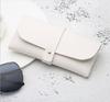 Estuche multifuncional para gafas de sol de moda, de viaje, de alta calidad, portátil, suave, con botón, caja de almacenamiento para gafas de sol.