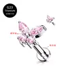 Liga de Titânio G23 Borboleta Lábio Unha Interna Dente Osso da Orelha Unha Haste Rosqueada Simples Acessível Luxo Unha da Orelha Interna Brinco para Meninas Piercing
