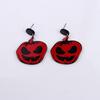 Nuevos Pendientes de Calabaza de Halloween Pendientes Acrílicos Moda Sencillos Pendientes de Costura de Cara Divertida Pendientes