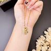 Antigo vietnamita areia ouro micro-incrustado imitação diamante bênção colar brincos alto senso de riqueza e auspicioso fabricantes de mulheres fornecimento direto