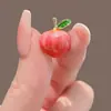 Broche de Caqui Pequeno Exquisito de Alta Qualidade, Alfinete de Fruta, Acessório de Cardigã Anti-Exposição de Verão para Mulheres