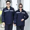 Chaqueta de Algodón Acolchada de Invierno para Hombres y Mujeres Engrosada Resistente al Desgaste Ropa de Algodón para Trabajadores de Saneamiento Ropa de Trabajo Jardín Fábrica Taller Reflectante Simple/Doble Ropa de Protección Laboral