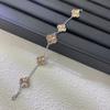Nuevo producto versión alta chapado separación de color oro grueso collar trébol de cuatro hojas pulsera cinco flores oro rosa 18K moda ventas directas de fábrica