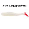 Cebo Suave Tpr Cola en T Señuelo de Agua Flotante Gusano Suave Paquete de 6 Hombre6Cm8Cm10Cm Minnowz Zman Cebo Suave