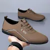 Zapatos de Cuero de Negocios para Hombre Nuevos Zapatos Casuales de Suela Blanda Transfronterizos Bata Zapatos Perezosos de Un Paso Moda Tendencia Zapatos Doug