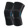 Rodilleras deportivas de nailon tejidas para exteriores para ciclismo, soporte de rodilla de compresión para baloncesto y correr, rodilleras antideslizantes para fitness y montañismo