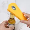 Abridor de garrafa de cerveja em forma de V doméstico multifuncional antiderrapante abridor de latas universal dispositivo de aparafusar tampa de rosca de lata economizador de trabalho de cozinha