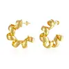Moda Europea y Americana Para Ir al Trabajo Exagerados Latón Minimalista Cable Telefónico en Espiral Personalidad de Nicho Pendientes de Gama Alta Joyería para Mujeres