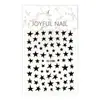 Pegatinas para Uñas Estrellas Chuecas Doradas y Plateadas Blanco y Negro Coloridas Estrellas de Cinco Puntas 3D con Adhesivo Calcomanías Decoraciones para Uñas