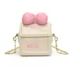 Bolso de Cadena para Niñas a la Moda Estilo Coreano, Lazo Dulce, Elegante Bolso Cruzado con Letras para Bebé, Nuevo Monedero Infantil