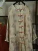 Cardigan Holgado de Lino con Botones Hechos a Mano, Cuello Redondo, Capa Única, Estilo Retro Artístico Floral Nuevo Verano 2026