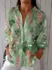 Camisa Feminina Europeia e Americana Moda Manga Três Quartos Impressão Digital 3D Venda Quente Fornecedor de Fábrica Moda Casual Multicor