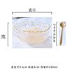 Tigela de vidro Phnom Penh Tigela de ninho de pássaro Tigela de sobremesa Tigela de sopa Tigela de mesa leve de luxo Salada Frutas Tigela de mingau de orelha de prata para uso doméstico