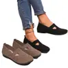 Nuevos Zapatos de Verano Huecos Transpirables para Mujer, Suela Suave Cómodos sin Cordones Zapatos de Madre, Zapatos Planos Casuales de Tela