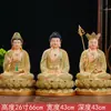 Nuevo Hogar Sava Tres Santos Buda Amitabha Estatua de Buda de Resina para el Hogar Estatua de Bodhisattva Avalokiteshvara Ksitigarbha Adornos