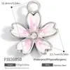Accesorios de Joyería de Acero Inoxidable Transfronterizos Flor de Concha Marina Natural Esmalte Estilo Océano Perla Pata de Gato Colgante que Conserva el Color