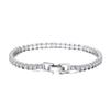 Mecanismo de Cierre Cadena Pulsera de Plata S925 Fila Única Circonita Diamante Artificial Pulsera Venta Directa de Fábrica