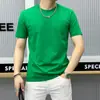 Camiseta de Manga Curta Lisa Preta e Branca Nova de Verão 2026 para Homens, Corte Slim, Respirável, Gola Redonda, Casual, Versátil, Manga Meia Mão