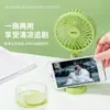 Mini ventilador de mano, alimentado por USB, portátil, diseño lindo, no requiere instalación, viene con un soporte para teléfono, perfecto para llevar a todas partes