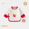 Blusa Kimono de Algodão com Costas Abertas para Recém-Nascidos, Todas as Estações, Roupa Vermelha para Bebês Recém-Nascidos e Bebês de Um Mês, Tamanho 52