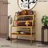 Gabinete de Buda, Estante de Mesa de Buda, Estatua de Buda, Estuche para Incienso, Nuevo Nicho Budista de Mesa Multicapa para el Hogar Estilo Chino, Guanyin Simple Metabo