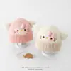 Chapéu de Gato com Laço de Desenho Animado Infantil Outono e Inverno Chapéu de Pelúcia Gorro Aquecedor de Orelhas Fofo Infantil
