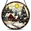 Adorno Colgante Navideño de Vidrio de una Sola Pieza Transfronterizo, Decoración de Ventana para las Cuatro Estaciones, Atrapasol para Jardín
