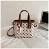 Bolso tipo cubo retro minimalista, bolso casual de moda, nuevo modelo de verano 2026, bolso único para mujer con textura para llevar al hombro y cruzado