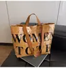 Bolso Tote Transfronterizo 2026 Estilo Nuevo para Mujer, Diseño de Letras de Alta Gama, Gran Capacidad, Estilo para Viajes Diarios, Bolso de Hombro y de Mano Personalizado
