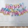 Decoración para Fiesta de Cumpleaños Set de Globos de Papel de Aluminio Impresos de Color Sólido Multicolor Versión de EE. UU. Letras de Película de Aluminio Caricaturas