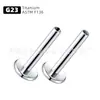 Stud de Lábio com Insert de Titânio F136 Barra de Pino Base Plana Barra Liga de Titânio G23 Joia para Body Piercing Acessório