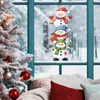 Fun-f1256 Muñeco de Nieve Navideño Jenga Copo de Nieve Ventana de Vidrio de Balcón Decoración del Hogar Pegatina de Ventana Autoadhesiva UV