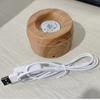 Grano de madera de imitación USB luminoso de cristal sin base de música Soporte de lámpara giratorio esférico 60/80 Bola de cristal Portalamparas colorido