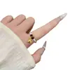 Anillo de Dedo Índice con Colgante de Tigre Ojo Piedra Perlas Estilo Chino Nuevo, Estilo Retro, Diseño Único, Amuleto de Buena Suerte