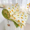 Colcha de Verano de Gasa Doble Capa Estampada Clase A, Manta de Verano para Aire Acondicionado, Colcha de Verano Lavable a Máquina para Dormitorio, Colcha Fina para Regalo de Evento