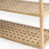 Sapateira de Bambu à Prova de Poeira de Múltiplas Camadas Armário de Armazenamento Doméstico Simples Sapateira Rack de Armazenamento Rack de Armazenamento Multifuncional