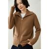 Yuanbao agulha cashmere cardigan mulheres novo zíper grosso manga comprida camisola de malha das mulheres casual lapela casaco casaco maré