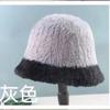 Chapéu novo japonês pelúcia imitação de pelo chapéu balde outono e inverno quente casual feminino rosto pequeno chapéu bacia atacado