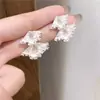 Brincos Autênticos Simples com Folha de Ginkgo Cravejada de Diamantes para Mulheres 2026 Novo Estilo Acessórios Delicados