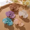 Pinza para el Cabello de Flor de Rosa de Acetato Estilo Coreano Fresca y Elegante, Pinza de Garra para el Cabello para Niñas, Accesorio para el Cabello para Moño en la Parte Posterior de la Cabeza, Pinza de Tiburón
