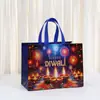 Bolsa de tela no tejida india Diwali transfronteriza, bolsa de mano grande para fiesta, regalo, bolsa impermeable laminada para llevar