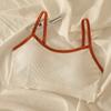 Mono de tirantes para niña de estilo sencillo con almohadillas para el pecho, Ropa interior íntima juvenil para el período, Espalda bonita, Parte inferior anti-exposición, Sujetador envolvente para el pecho para mujer