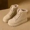 ZY12280 Zapatos de Algodón para Mujer Invierno 2026 Estudiante de Caña Alta con Felpa Engrosada Zapatos para Mujer Deportivos Grandes de Algodón Nieve Zapatos de Invierno