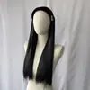 Categoría 2 Comercio Electrónico Moda Femenina Diadema Peluca Todo en Uno Coreana Negro Largo Liso Forma de U Medio Tocado Fibra Química Seda de Alta Temperatura Mayoreo