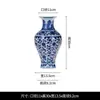 Jarrón de Porcelana Azul y Blanca de Jingdezhen, Jarrón Cerámico, Jarrón Decorativo Retro Estilo Chino, Decoración para Arreglo Floral Hidropónico en Sala de Estar, Venta al por Mayor