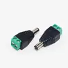 Adaptador de energia de segurança verde macho DC 5.5 2.1 terminal instalação fácil sem solda adaptador de energia DC